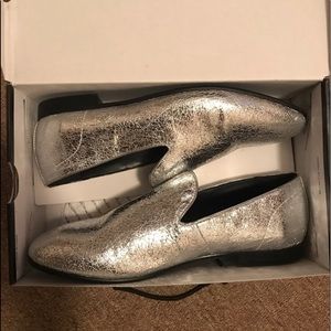 Aldo silver loafers